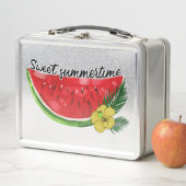 夏の楽しい時間 |ウオーターカラースイカ メタルランチボックス (インサイチュ)