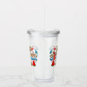 夏の楽しい時間 | スイカカラフルスライス アクリルタンブラー (右)