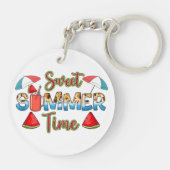 夏の楽しい時間 | スイカカラフルスライス キーホルダー (裏面)