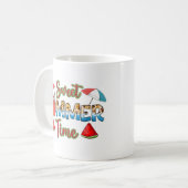 夏の楽しい時間 | スイカカラフルスライス コーヒーマグカップ (正面左)