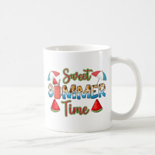 夏の楽しい時間 スイカカラフルスライス コーヒーマグカップ