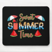 夏の楽しい時間 | スイカカラフルスライス マウスパッド (正面)