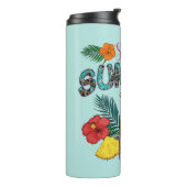 夏の楽しい時間 | トロピカルフルーツ&フローラ タンブラー (回転左)
