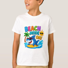 🌊 夏の楽しみのためのサーフィンシャークの漫画 🏄 Tシャツ