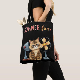 夏の楽しみ猫Tシャツ サルカスティックタビー トートバッグ