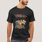 夏の楽しみ猫Tシャツ サルカスティックタビー Tシャツ (正面)
