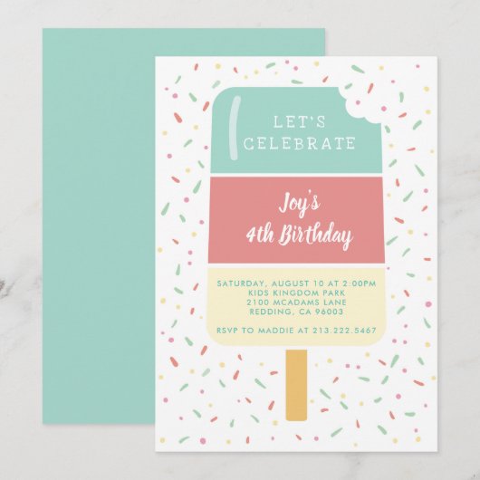 夏の楽しみ 招待状 (正面/裏面)