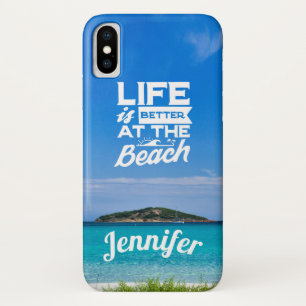 夏の楽園の島でビーチの方が良い iPhone X ケース