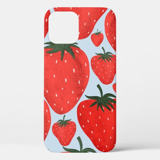夏の模様で、イチゴを薄く切り離したもの Case-Mate iPhoneケース (裏面)