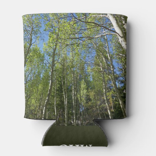 夏の樺の木の木アットロッキーマウンテン 缶クーラー (裏面)