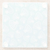 夏の殻模様 ガラスコースター (裏面)