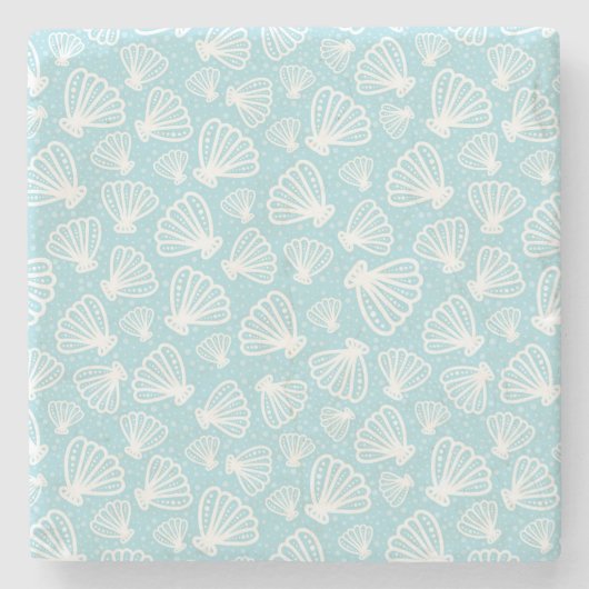 夏の殻模様 ストーンコースター (正面)