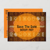 夏の民族16誕生日日付を保存 案内ポストカード (正面/裏面)