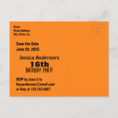 夏の民族16誕生日日付を保存 案内ポストカード (裏面)