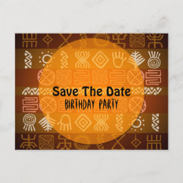 夏の民族16誕生日日付を保存 案内ポストカード