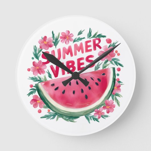 夏の気分 ラウンド壁時計 (正面)