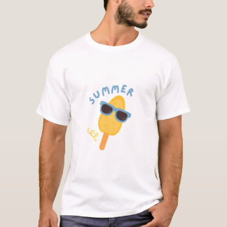 夏の気分Tシャツ – かわいい夏のアイスクリームデザイン Tシャツ