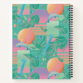 夏の気化波サンセットとヤシの木 ノートブック (裏面)