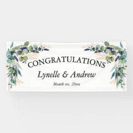 夏の水の色のフローラ結婚 横断幕