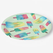 夏の水の色のポプカラフルシクル ペーパープレート (アングル)