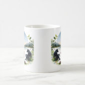 夏の水の色チンパンジーのビーチ コーヒーマグカップ (中央)