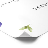 夏の水の色ブルーベリーベビーシャワーへようこそ ポスター (角)