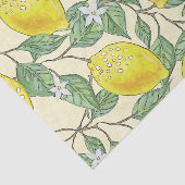 夏の水カラーヴィンテージレモンのパターンの切り離し 薄葉紙 (詳細)