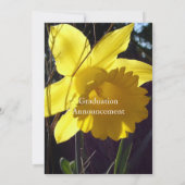 夏の水仙の花の卒業式 招待状 (裏面)