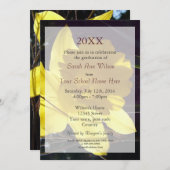 夏の水仙の花の卒業式 招待状 (正面/裏面)