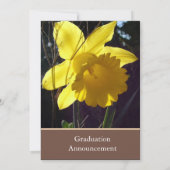 夏の水仙の花の卒業式 招待状 (裏面)