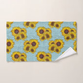 夏の水彩ひまわり バスタオルセット (ハンドタオル)