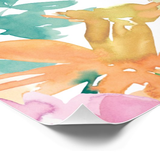 夏の水彩フローラ60th誕生日パーティー ポスター (コーナー)