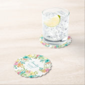 夏の水彩フローラ70th誕生日パーティー ペーパーコースター (インサイチュ)