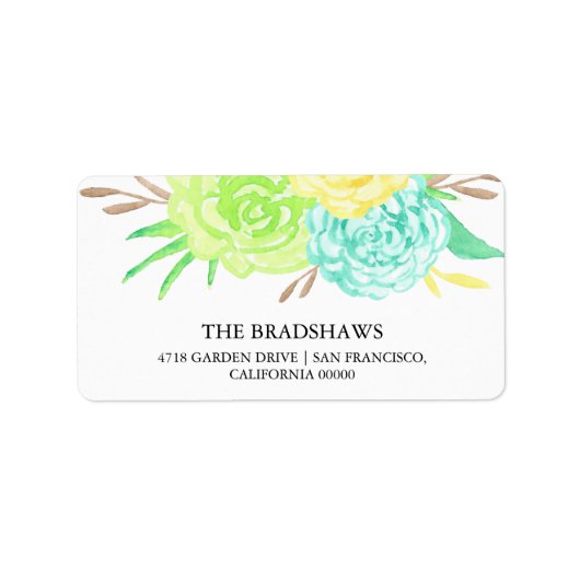 夏の水彩フローラ ラベル (正面)