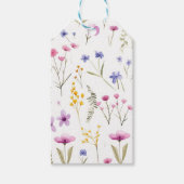 夏の水彩ワイルドフラワー ギフトタグ (正面)