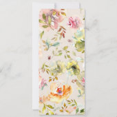 夏の水彩園フローラ結婚のメニューカード 招待状 (裏面)