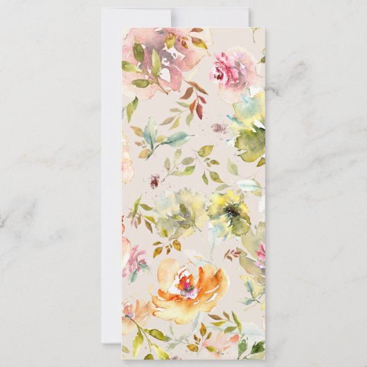 夏の水彩園フローラ結婚のメニューカード 招待状 (裏面)