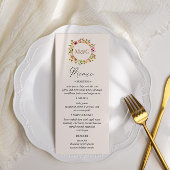 夏の水彩園フローラ結婚のメニューカード 招待状