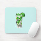 夏の水彩画のカクテルの真新しいMojito マウスパッド (マウス)
