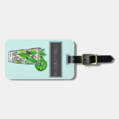 夏の水彩画のカクテルの真新しいMojito ラゲッジタグ (正面横)