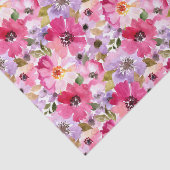 夏の水彩画の花柄パターン 薄葉紙 (詳細)