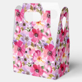 夏の水彩花の模様 フェイバーボックス (オープン)