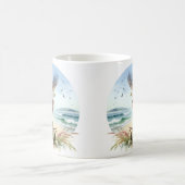 夏の水色ハゲのワシ コーヒーマグカップ (中央)