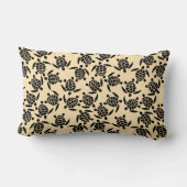 夏の沿岸スタイル繰り返し亀のパターン ランバークッション (裏面)