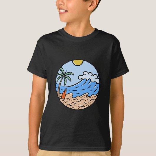夏の波 Tシャツ (正面)