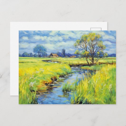 夏の流れHavelland Landscape ポストカード (正面/裏面)