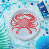 夏の海のカニピクニック ペーパープレート (パーティー)