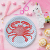 夏の海のカニピクニック ペーパープレート (パーティー)