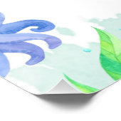 夏の海の下で赤ちゃんシャワーの本と贈り物 ポスター (コーナー)