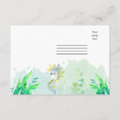 夏の海の下で赤ちゃんシャワーRSVP返信 エンクロージャーカード (裏面)